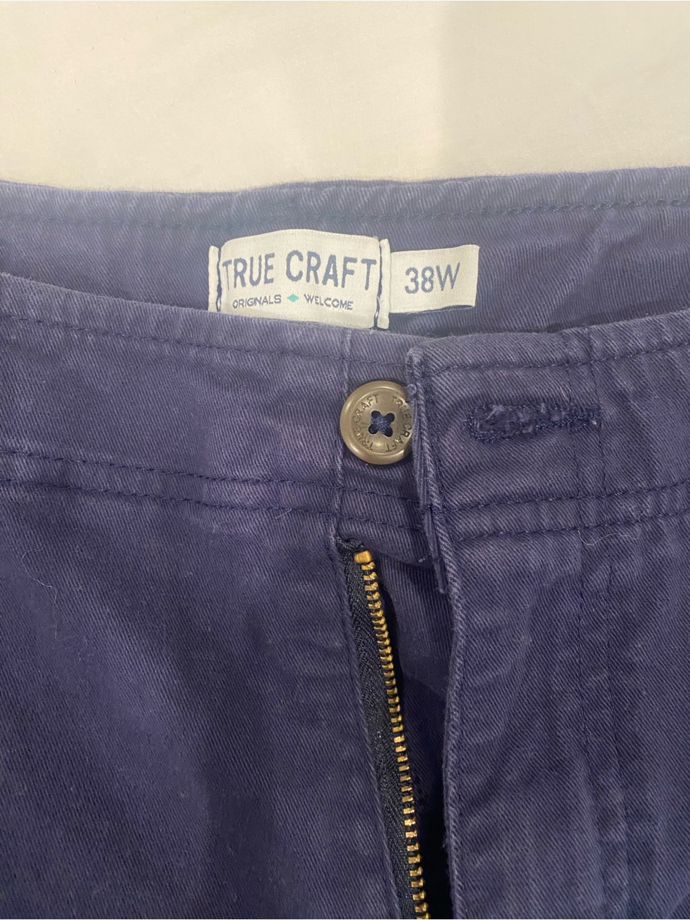 Men’s True Craft Navy Blue Cotton Pants - 38W